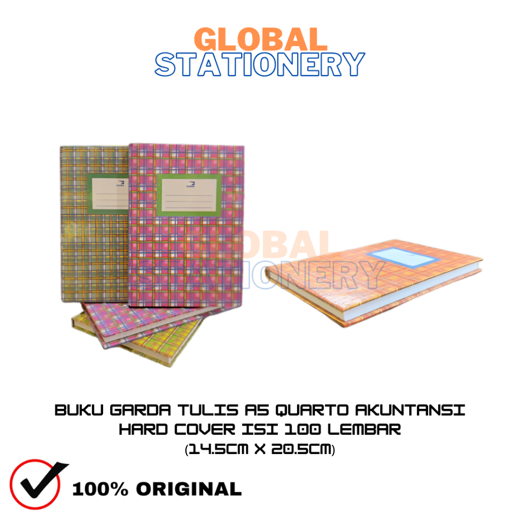Buku Tulis Kwarto GARDA 100 Lembar per pcs Buku A5 Hard Cover Quarto