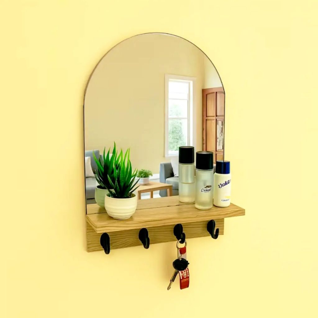 Rak Cermin Kaca Rias Kosmetik Dinding Gantung Tempel