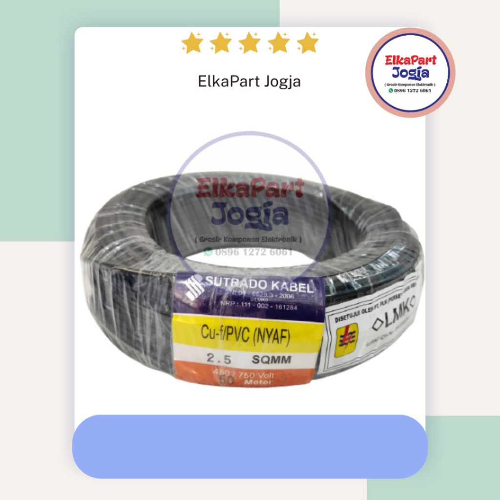 KABEL LISTRIK NYAF 2.5mm kabel serabut SNI listrik kabel tembaga