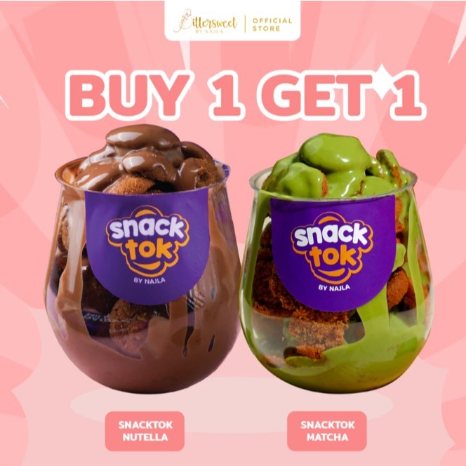 Bittersweet by Najla - 2 Snacktok (Matcha + Nutella)