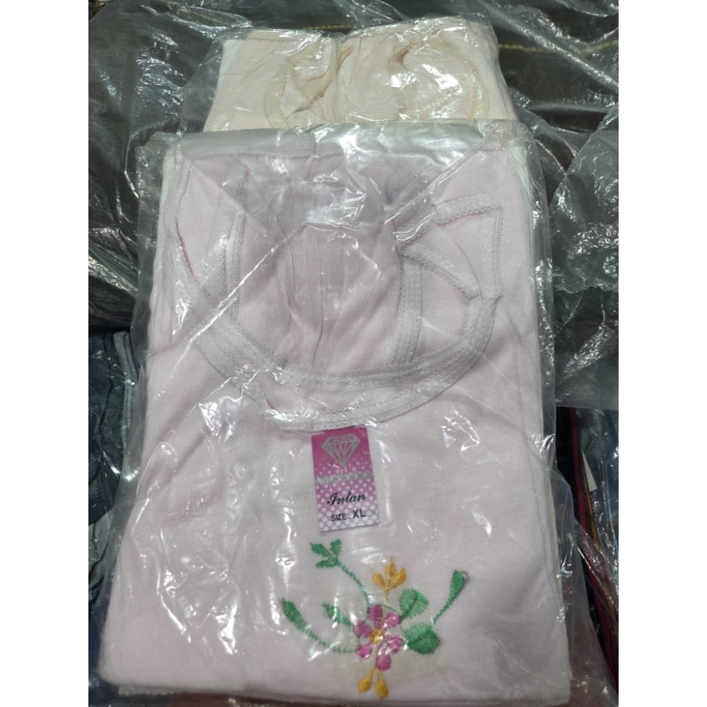 (GROSIR) 6PCS Singlet/ tanktop INTAN Atasan wanita dewasa/ (½ls= 6Lembar)