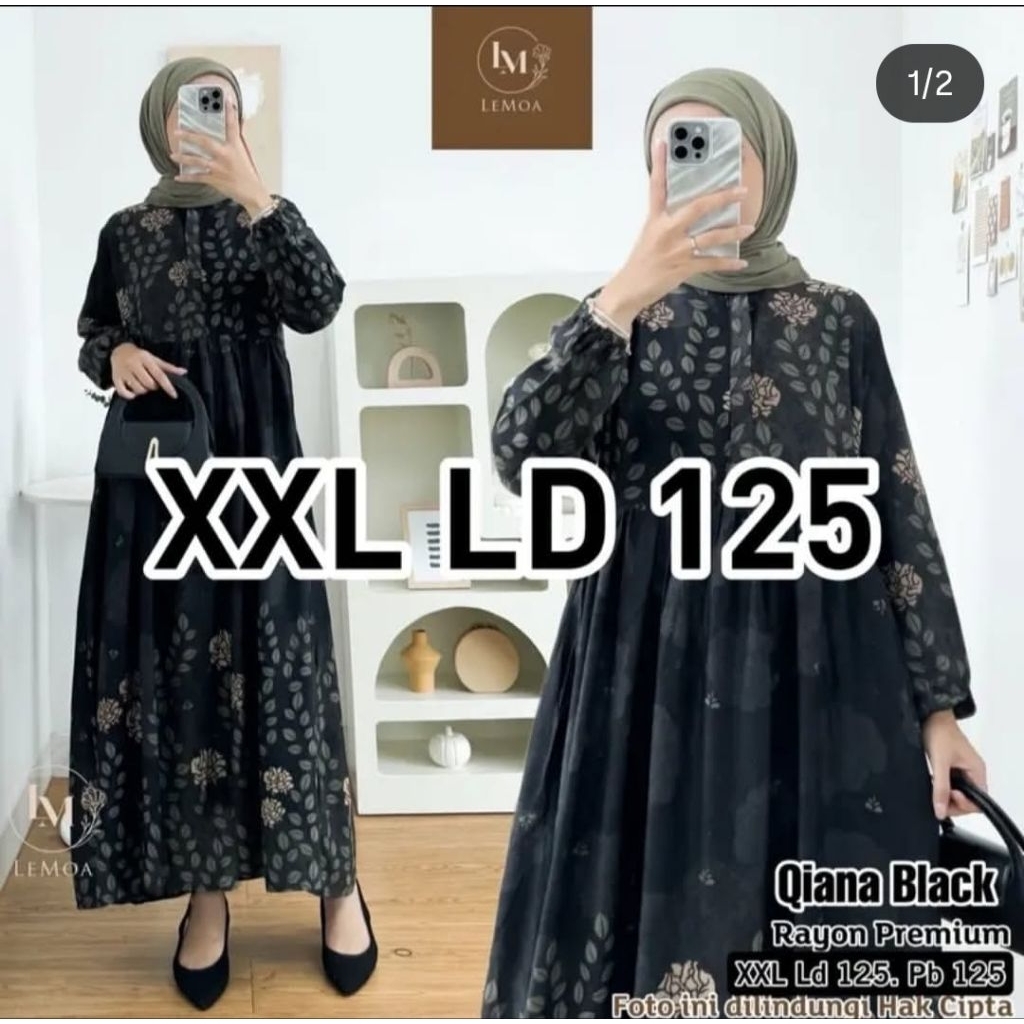 Qiana black (rayon premium) LD 125