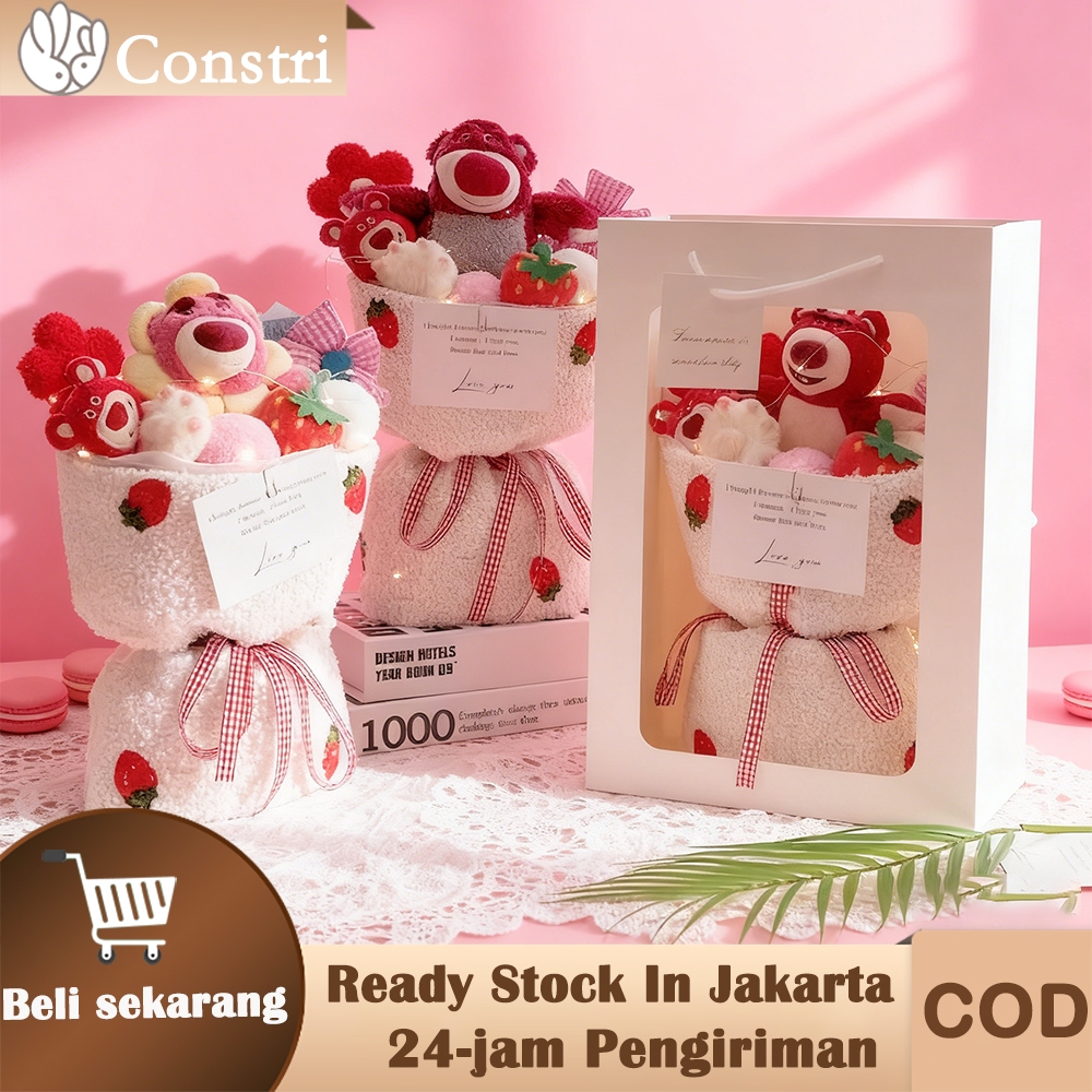 Boneka Buket Lotso hampers lotso Boneka Sanrio Kuromi Cinnamoroll MyMelody Lucu Mewah hadiah ultah c