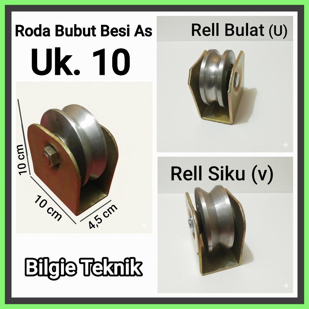 roda pagar besi as 10 cm roda pintu gerbang berkualitas