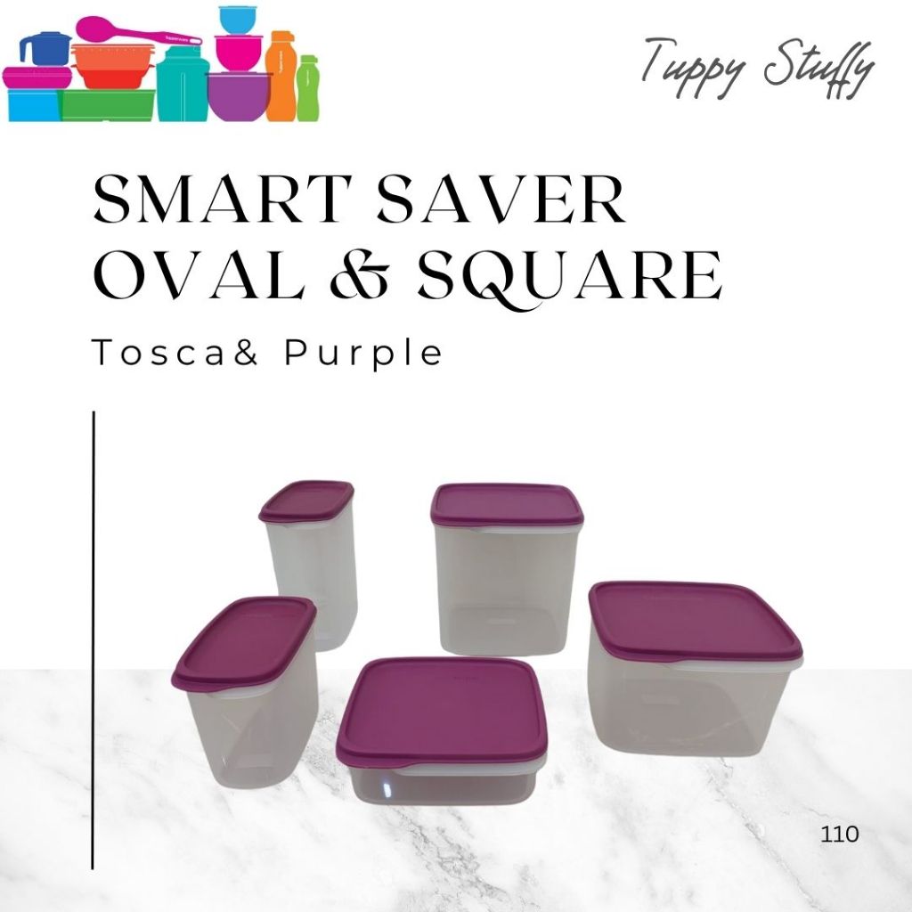 Tupperware Smart Saver Oval #3 (1)-Tosca | Toples makanan tutup kedap ori tupperware