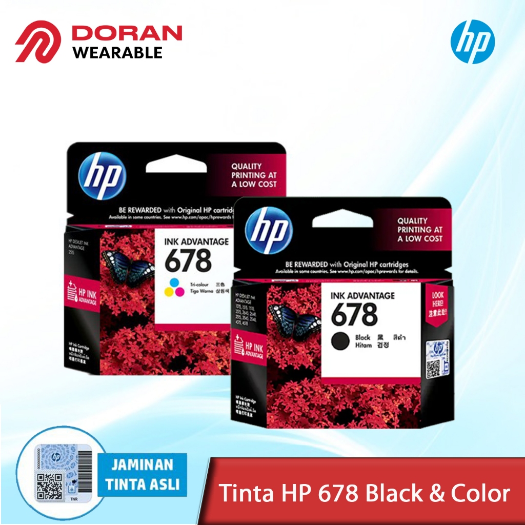 Tinta Printer HP Original 678 Hitam | Tinta Printer HP 678 Tri-color