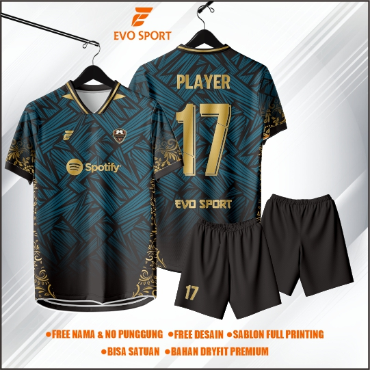 Jersey futsal baju futsal gratis nama nomor punggung