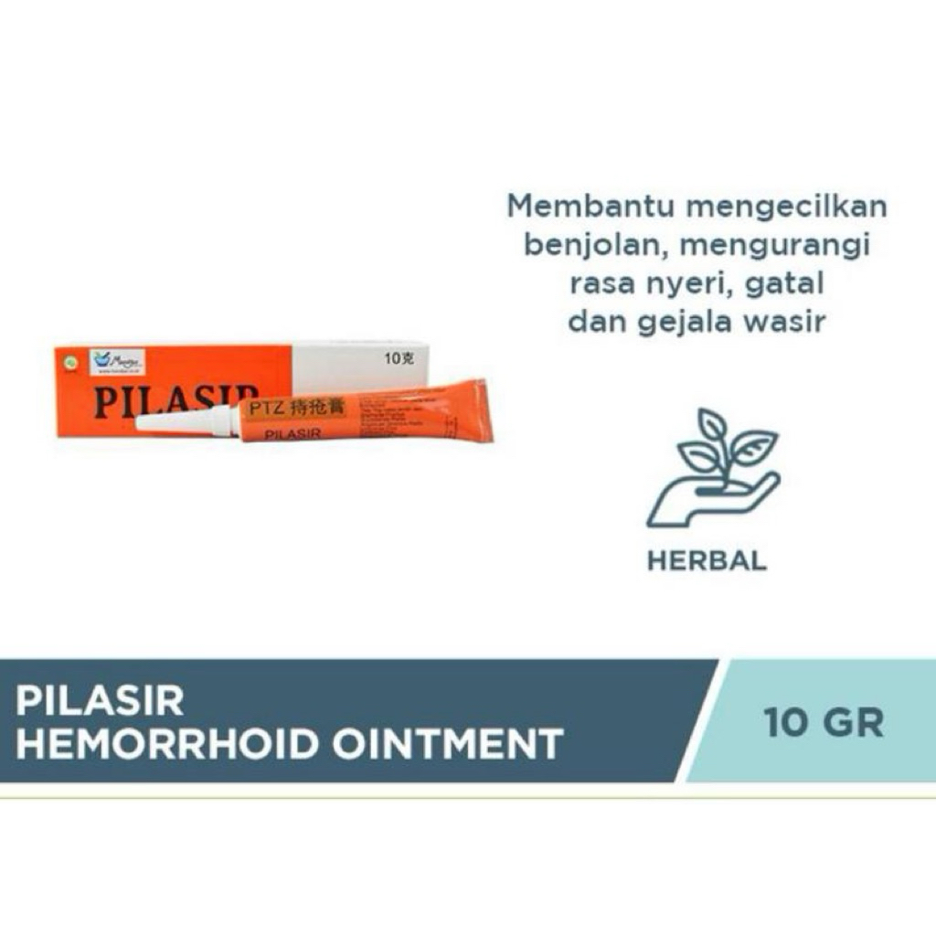 PILASIR Hemorhoid Ointment (PTZ Hemorrhoid Ointment) PTZ Pilasir Salep Wasir Ambeien hentikan Pendar
