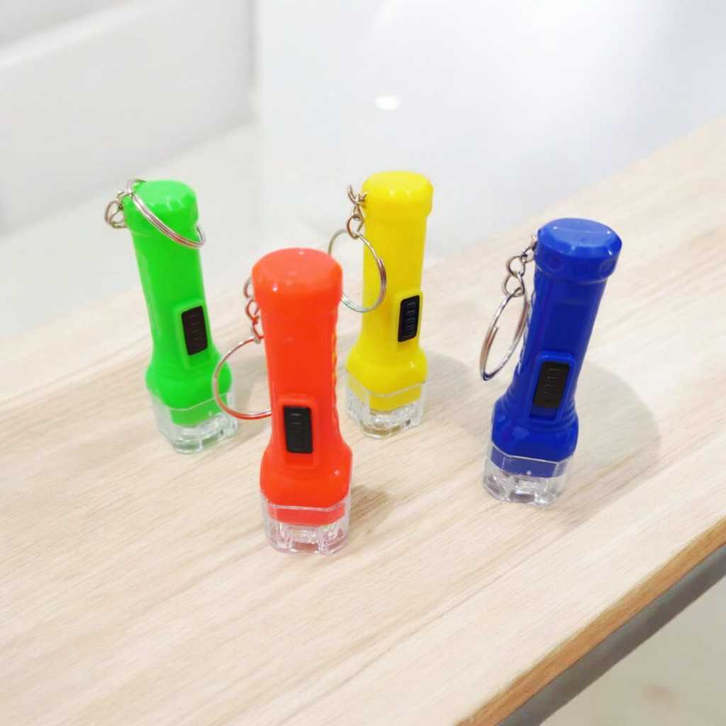 GANTUNGAN KUNCI SENTER MINI LED WARNA WARNI / GANTUNGAN KUNCI SENTER LED MINI WARNA WARNI