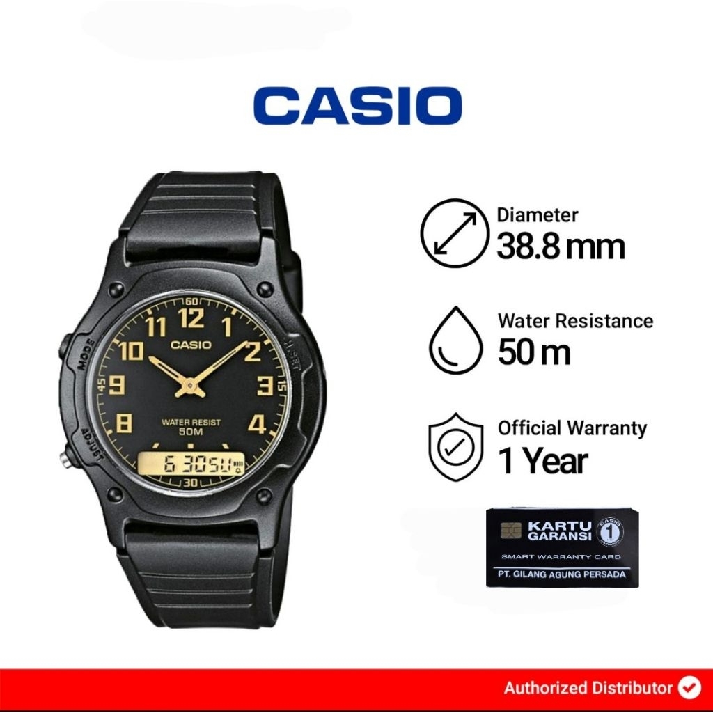 Jam Tangan Casio Unisex AW49HE / AW-49HE Digital Analog