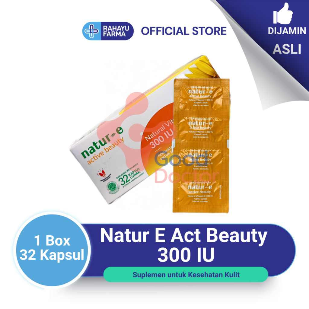 Natur-E Active Beauty 300Iu 32S Vitamin E Alami - Kapsul Natur E 300IU
