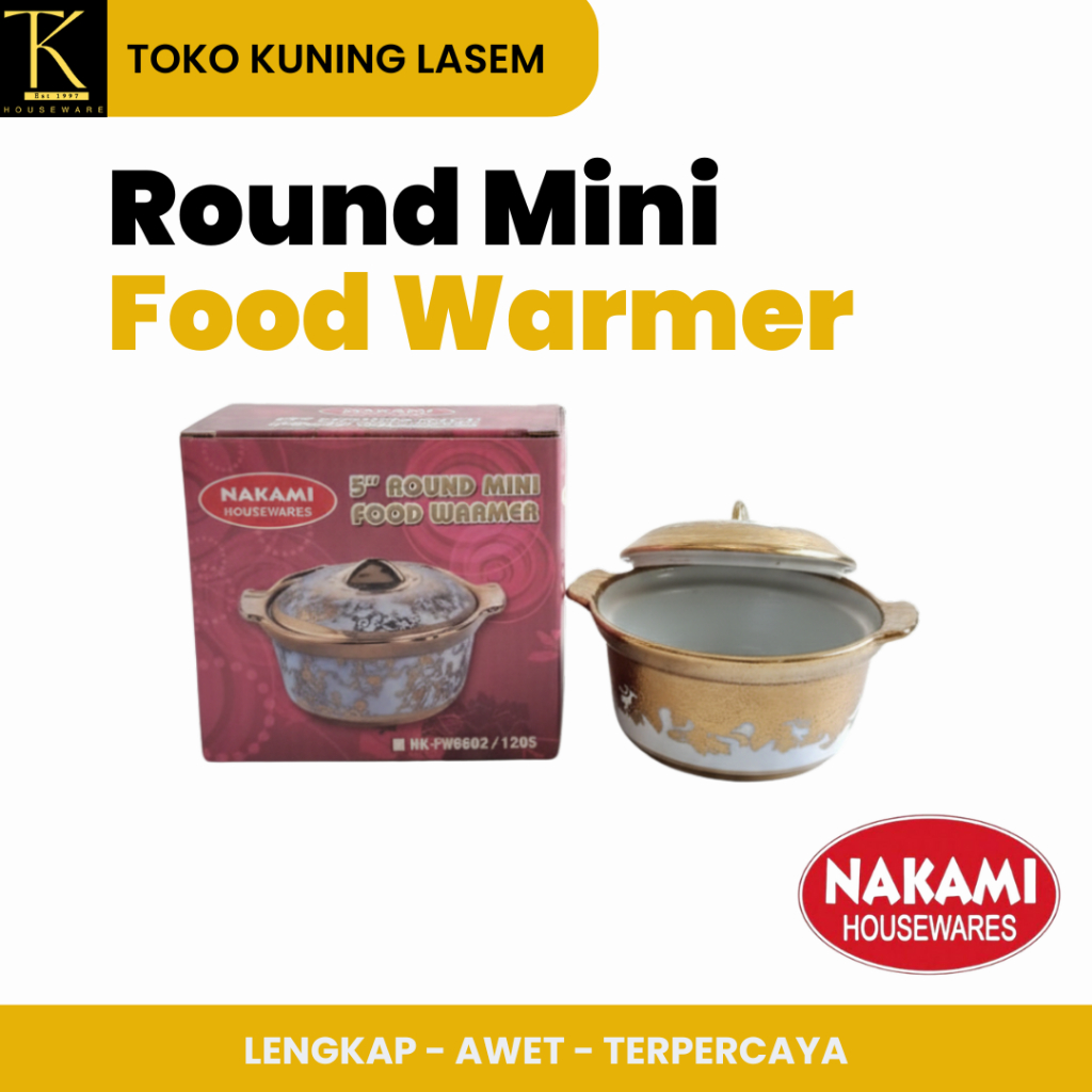 Round Mini Food Warmer 5" Nakami / Mangkok Tutup Keramik 5 Inch Nakami / Mangkok Tutup Kecil Keramik