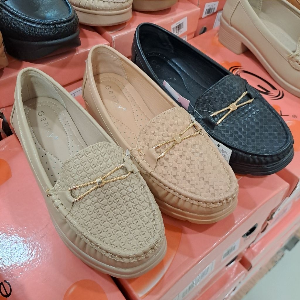 sepatu wanita mocassi e wedges 5 cm genny