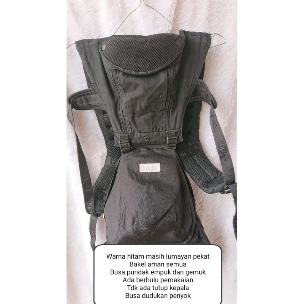 preloved gendongan hipseat TODBI Hitam