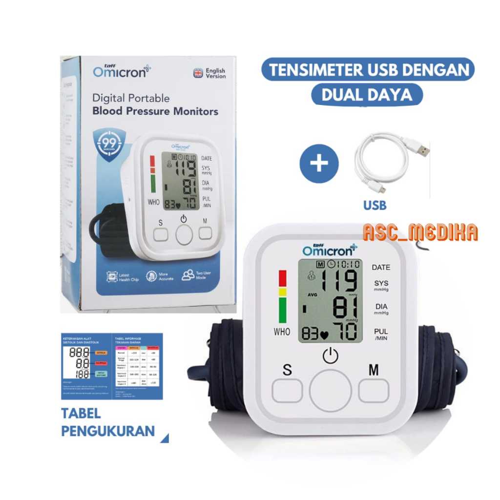 Tensimeter Digital Omicron / Alat Ukur Tekanan Darah Omicron