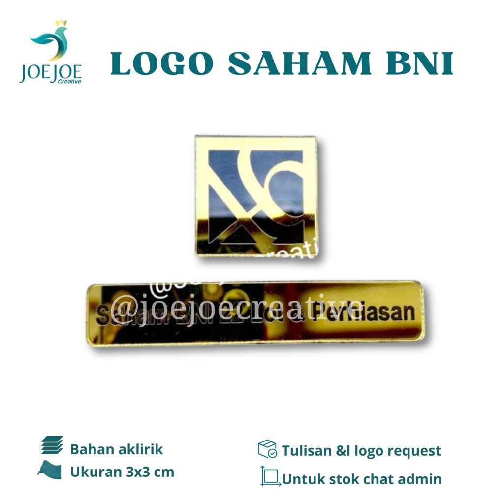 Replika Logo Saham BNI | Replika Untuk hiasan mahar|bahan perlengkapan hiasan mahar