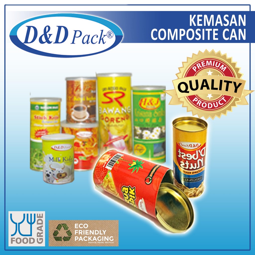 Composite Can Tutup Plastik + Membran Alufoil Uk. 84x200mm