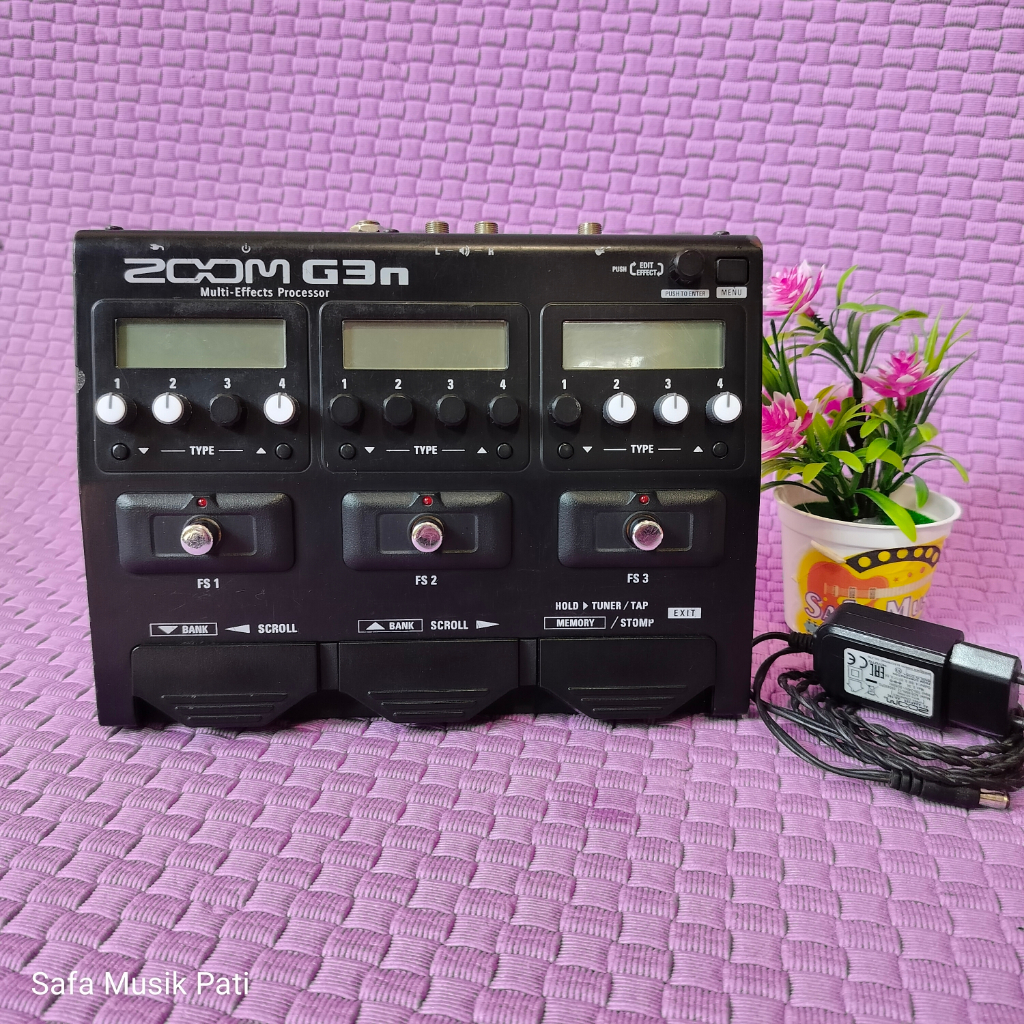 Zoom G3n Efek Gitar, Adaptor Ori, Normal, Original, No Minus, Hanya Ganti Knop 6 biji