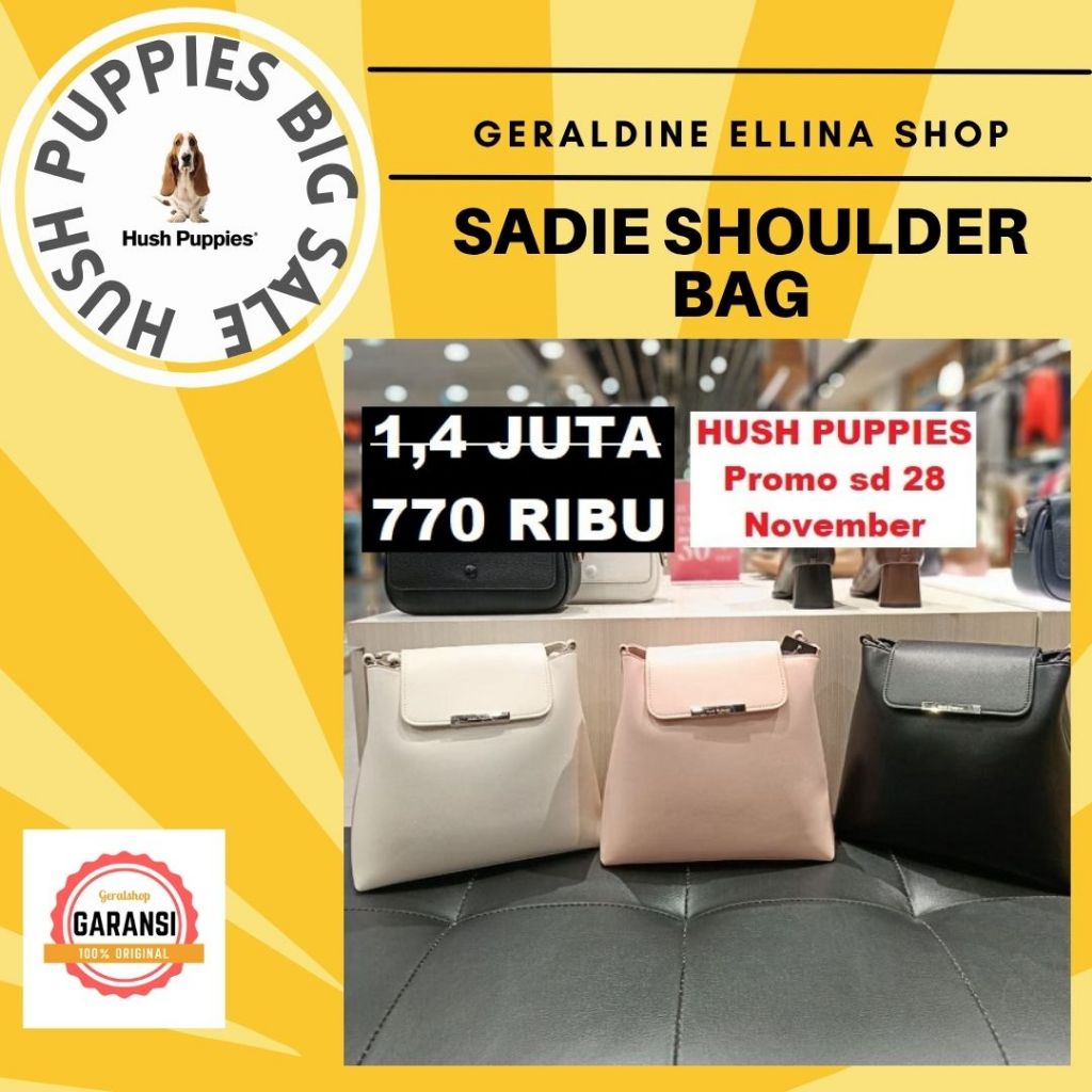 Tas selempang bahu Wanita Hush Puppies sale 100% original store seri SADIE