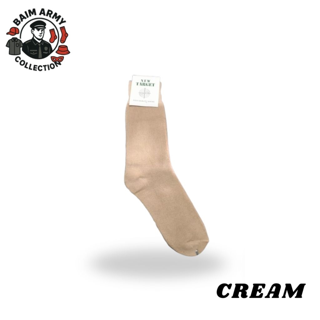 Kaos Kaki Cream - Kerja PNS Kemhan - Tebal