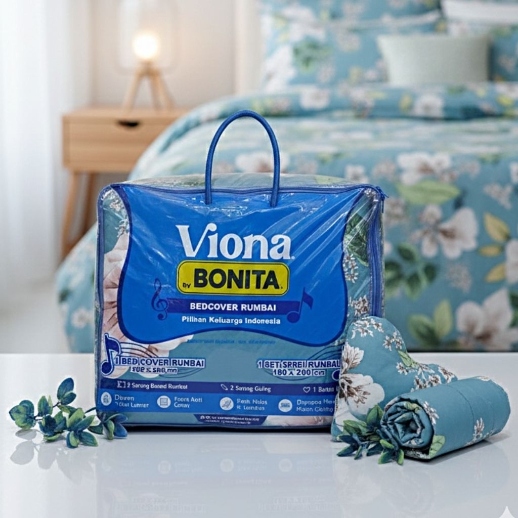 Seprei bed cover rumbai set Viona by Bonita 180x200