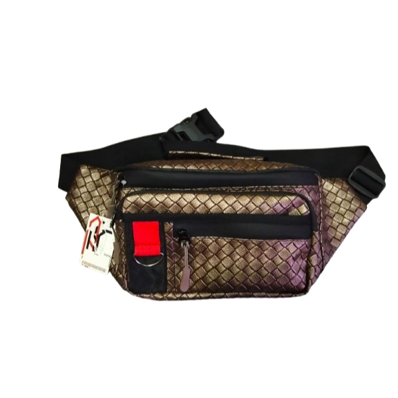 Tas Wesbag Anyam Premium Tas Pinggang Pria Wanita Waistbag Anyaman Waterproof