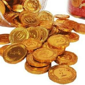 [oddsolshop] pekanbaru/Coklat Dolar 1 kg 100 gr gram Koin Cokelat Emas Chocolate Coin Cemilan Snack