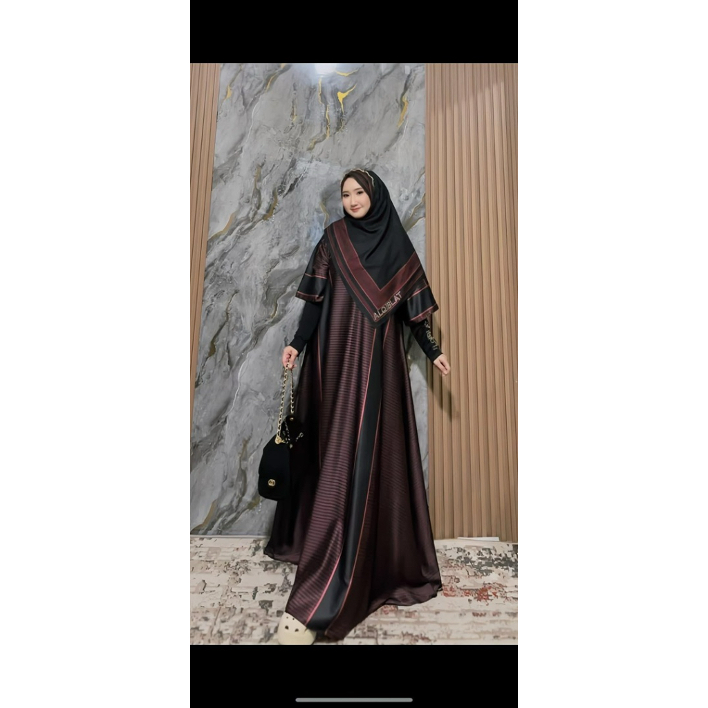 Ready gamis set scraft Terbaru ALQIBLAT SYARI WANITA