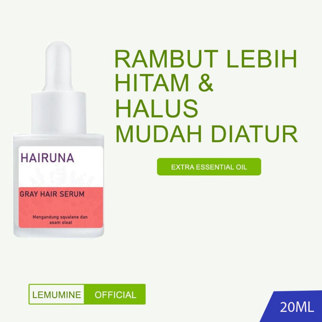 Penghitam Rambut Hair Serum Penghilang Uban Sampo Uban Permanen Halal Penghilang Uban Hairuna