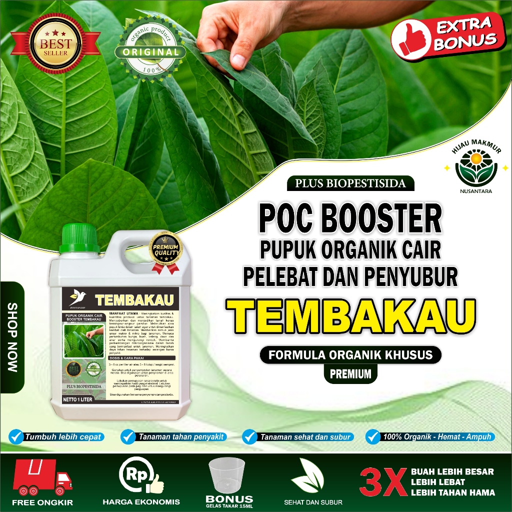 Pupuk Tembakau - Pupuk Organik Cair Tembakau - Pupuk Booster Tembakau