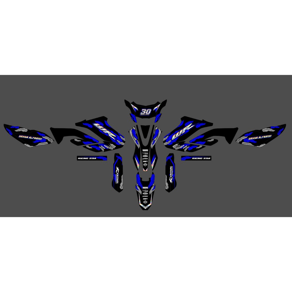 stiker WR 155 motif RACING GRADASI D-C8-242