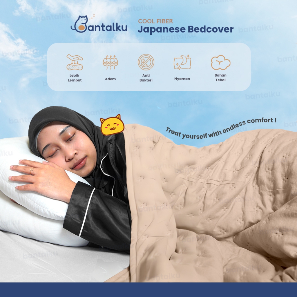 Bantalku - Selimut Polos Jepang Halus Lembut Bahan Microtex + Dacron Blanket Selimut Lembut Halus