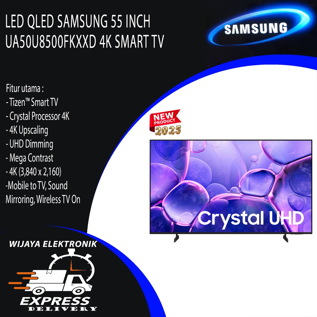 Samsung UA50U8500FKXXD - TV Led QLED Samsung 50inch 4K Smart TV New 2025