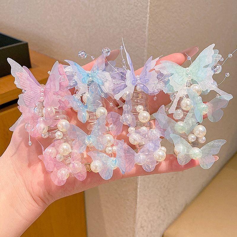 Tali rambut anyaman gaya Korea untuk anak, aksesoris rambut anak, tali rambut anyaman dengan pita