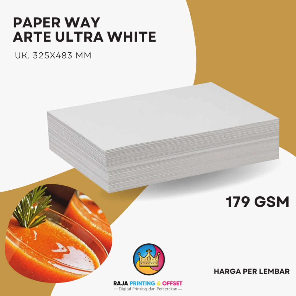 DIGITAL PRINT A3+ Cetak Kertas Fancy Paper Paper Way Arte Ultra White 179 gsm
