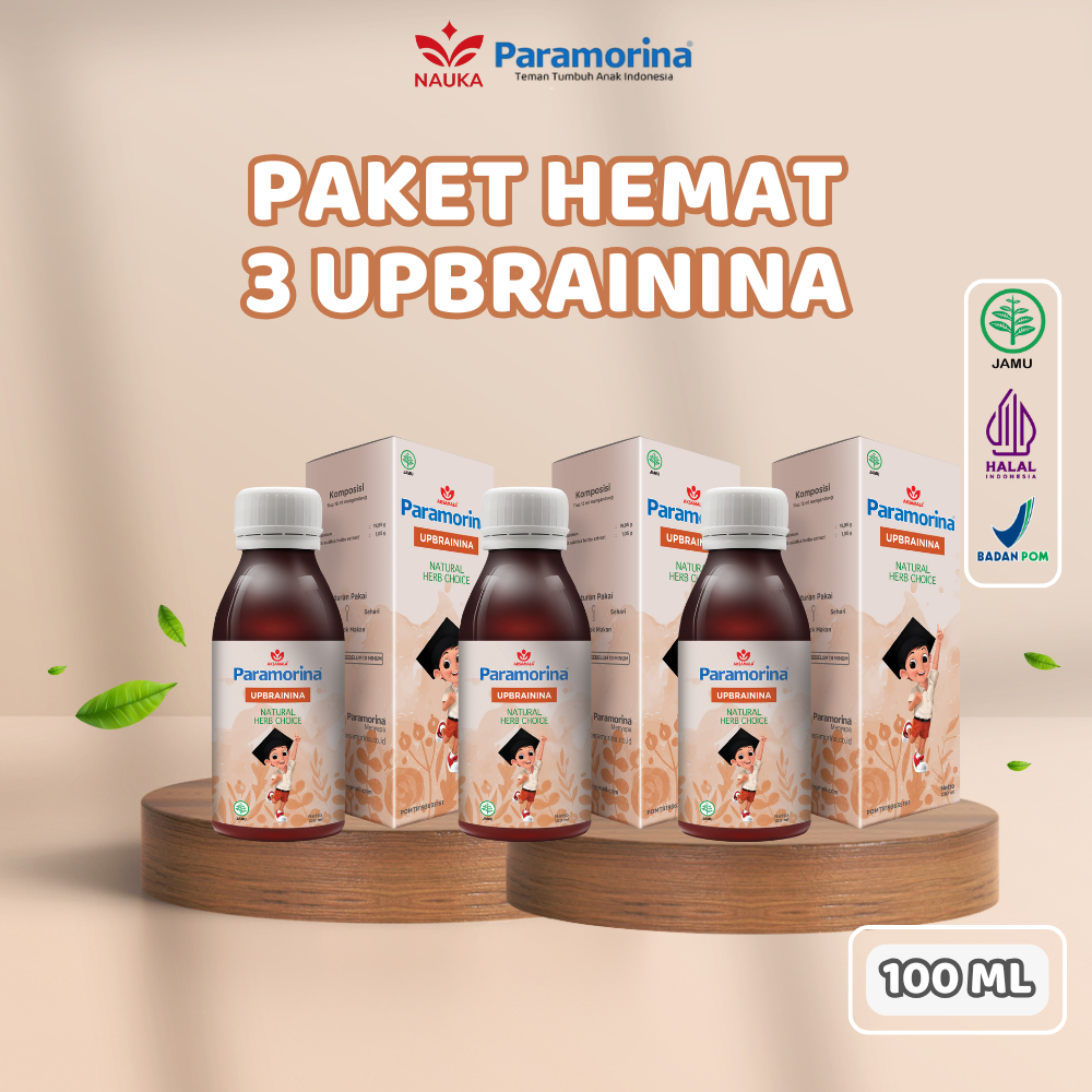 Paket 3 Botol Paramorina 3 Upbrainina | Lebih Hemat | Madu Vitamin Pelancar Bicara Anak Bayi | 100ML