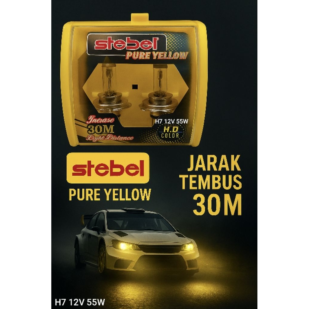 Lampu H7 55W Kuning Super Yellow(Gold Vision)