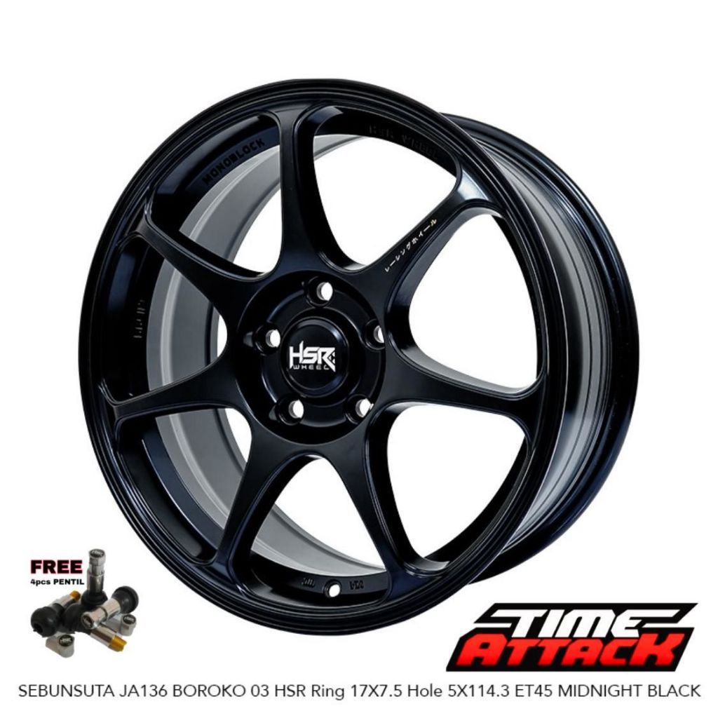 Velg Mobil Xpander Ring 17 HSR WHEEL Tipe Sebunsuta Velg Hsr R17