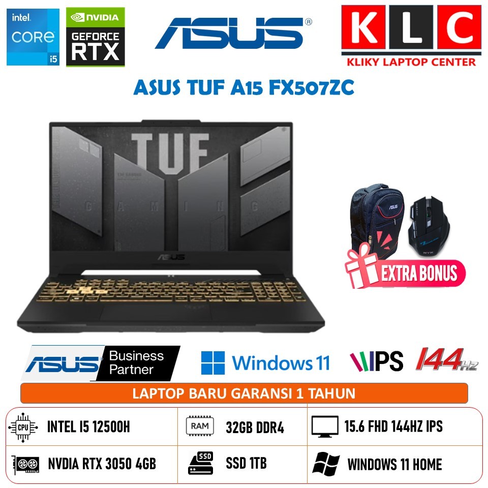 Laptop Gaming ASUS TUF Gaming F15 RTX4060 i7 32GB 1TB SSD 144Hz