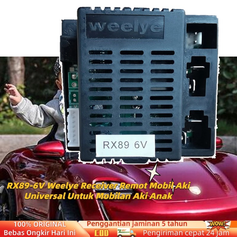 RX89-6V Weelye Receiver Remot Mobil Aki Universal Untuk Mobilan Aki Anak