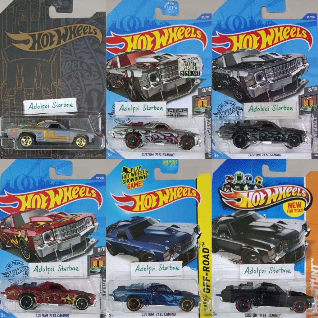 hotwheels hot wheels custom '71 el camino edisi 51 51th anniversary satin and chrome th reg zamac fa