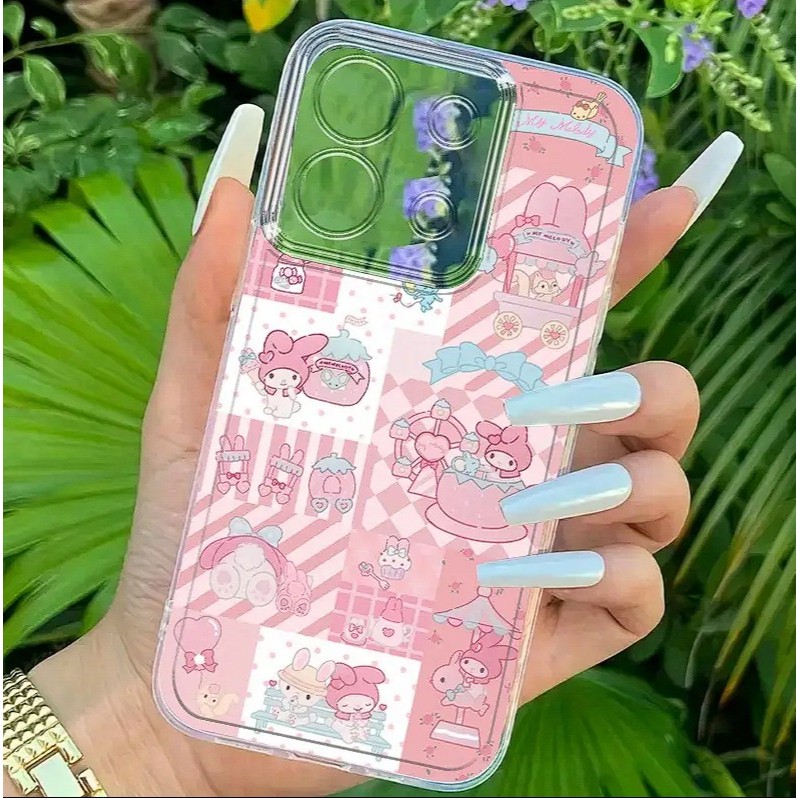 Casing TPU Transparan MOTIF KARTUN PINK LUCU COCOK UNTUK XIAOMI/REDMI/POCO/Mi10/Mi10T Mi11 LITE/PRO/