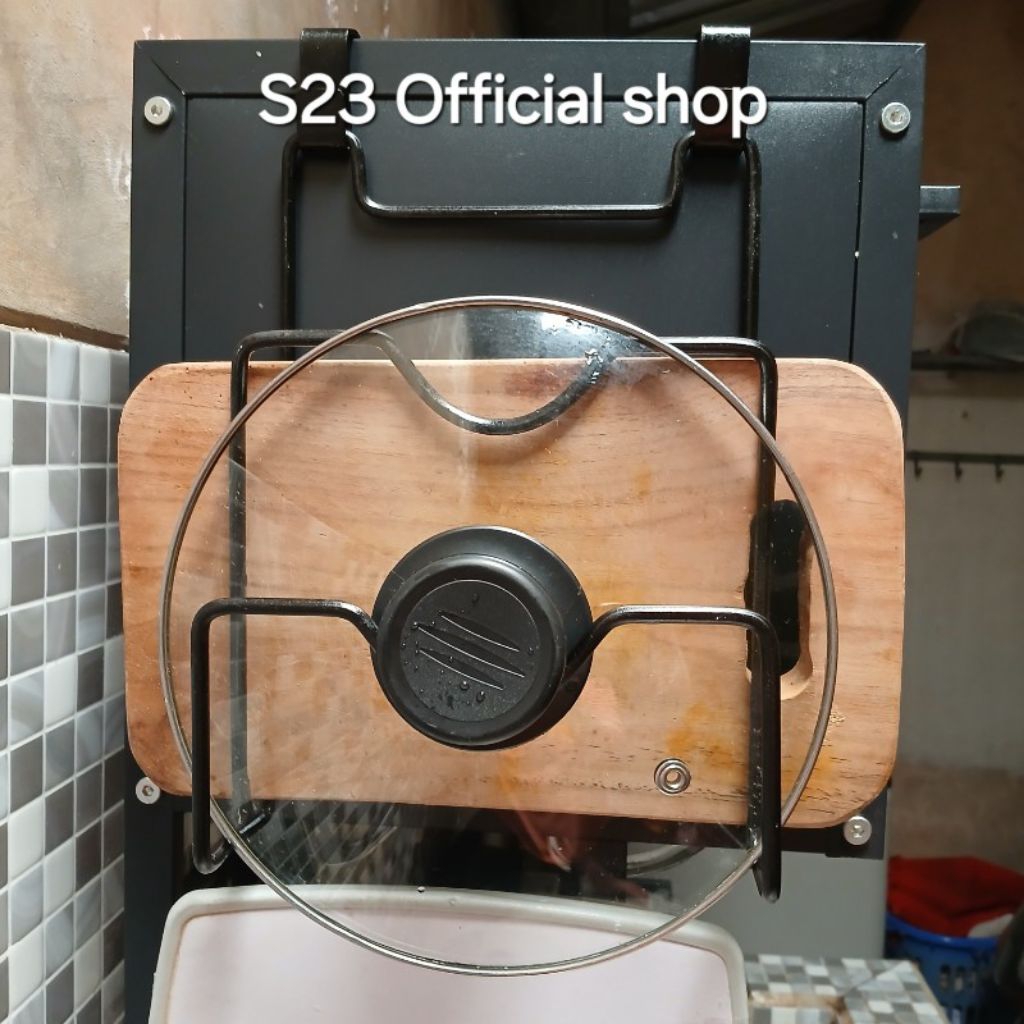 Gantungan tutup panci besi tebal/rak tutup panci/ hanger tutup panci