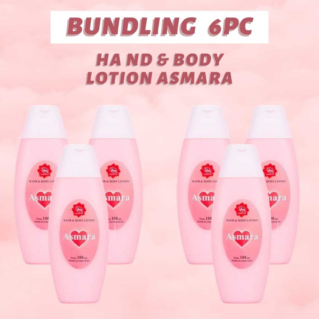 6pc Viva Hand & Body Lotion Cantika / Asmara / Cendana HandBody Lotion Pijat Asmara & Cantika Pelemb