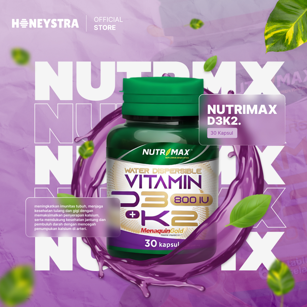 Nutrimax Vitamin D3+K2 / Vit D3 Water Dispersible K2 / Vit D 800 IU K 40 mcg