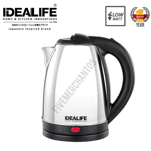 Teko Listrik Idealife IL 110 1,8 Liter Low Watt Electric Kettle IL-110 Pemanas Air Otomatis Ideal Li