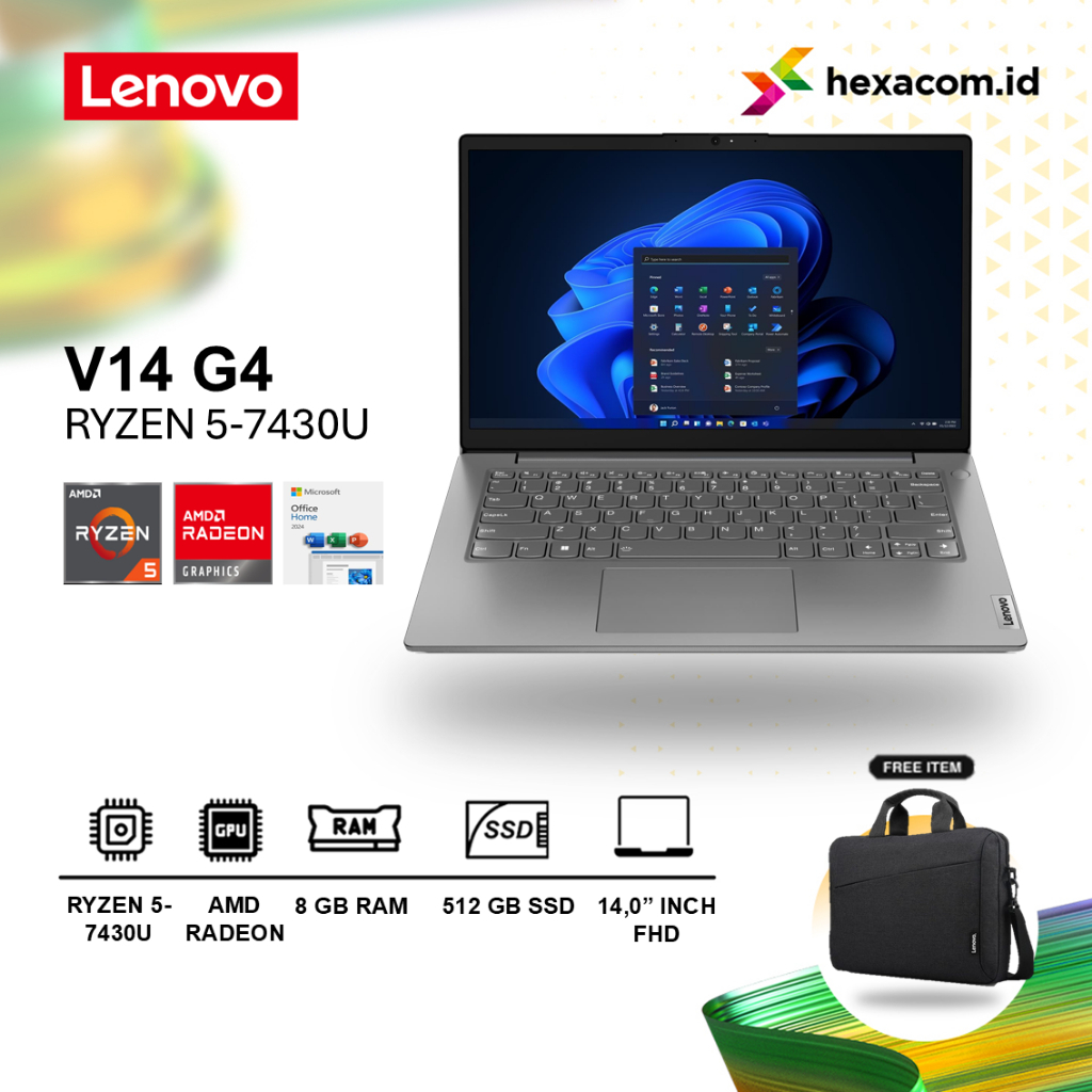 Lenovo V14 Gen4 Ryzen 5 7430U 16GB 512GB SSD 14 inch FHD Windows 11