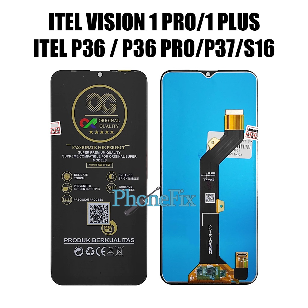 Lcd Touchscreen ITEL VISION 1 PRO / 1 PLUS / ITEL P36 / P36 PRO / P37 / S16 Original OG SUPER Lcd Fu