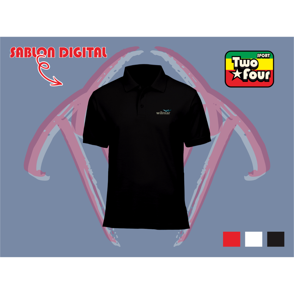 POLO SHIRT WILMAR - BAJU KERAH WILMAR - KAOS KERAH WILMAR LOGO DEPAN KECIL