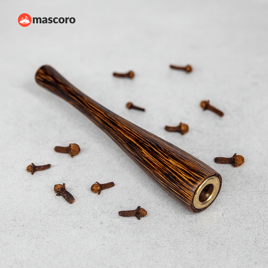 Once pipa rokok cangklong kayu liwung bentuk duyung jadul lurus 12cm pipa padudan roko cocok untuk k